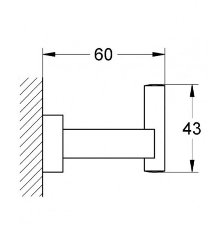 Гачок Grohe Cube Essentials (40511001)
