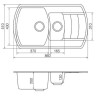 Кухонная мойка гранитная Vankor Norton, 86x51, серый (NORTON NMP 04.86 GRAY)