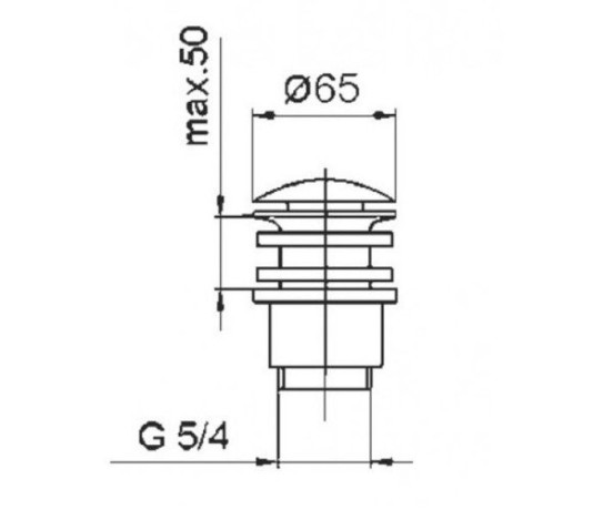 Донний клапан KFA Armatura, для раковини (660-554-40)