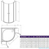 Душевая кабина Radaway Eos II PDD, правая, 80x80 (3799470-01R)