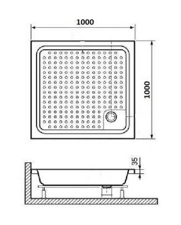 Душовий піддон Eger SMC, 100x100 (599-1010S)