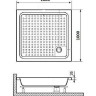 Душовий піддон Eger SMC, 100x100 (599-1010S)