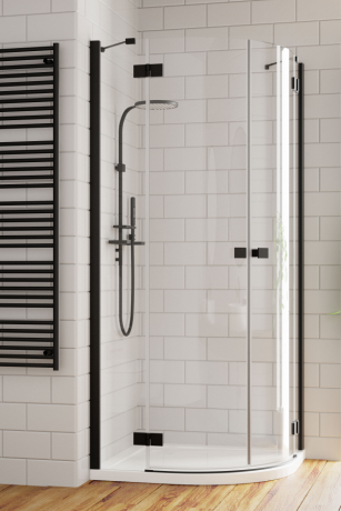 Душевая кабина Radaway Essenza New Black PDD, правая, 80x80 (385002-54-01R)