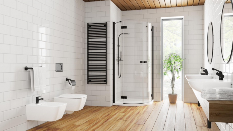Душевая кабина Radaway Essenza New Black PDD, правая, 80x80 (385002-54-01R)