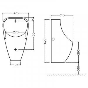 Пісуар Jaquar (URS-WHT-13253O)
