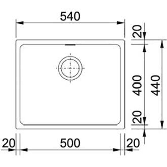Кухонна мийка гранітна Franke KBG 110, 54x44, онікс (125.0459.025)