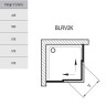 Душова кабіна Ravak Blix BLRV2K, 110x110 (1XVD0100Z1)