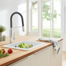 Змішувач для кухні Grohe Concetto, одноважільний, чорний (31491000)