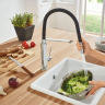 Змішувач для кухні Grohe Concetto, одноважільний, чорний (31491000)