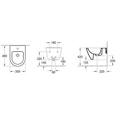 Біде підвісне Villeroy&Boch Subway 2.0 (54060001)