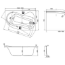 Панель для ванни Ravak Rosa 95 160, 160 (CZ58100A00)