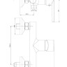 Cмеситель для душа Volle Benita, однорычажный, хром (15173100)