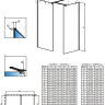 Душова стінка Radaway Walk-In Modo New Black III 135 (389135-54-01)