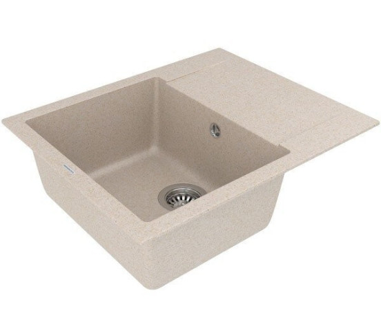 Кухонна мийка гранітна Vankor Orman, 61x49, бежевий (ORMAN OMP 02.61 BEIGE)