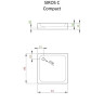 Душовий піддон Radaway Siros C, 80x80 (SBC8817-2)