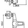 Змішувач для душу Aqua Rodos Decor 90017-7А, одноважільний, хром (АР000040415)