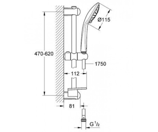 Душовий гарнітур Grohe Tempesta New Euphoria (27230001)