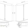 Шторка для ванны Radaway Eos PND 130 L, левая, 152x130 (205202-101L)