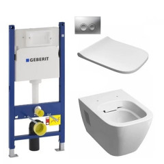 Комплект: Унітаз Kolo Modo + Інсталяція Geberit Duofix + Кришка + Клавіша Delta 21 (L33120000+458.126.00.1+L30112000+115.125.46.1)