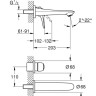 Cмеситель для умывальника Grohe Eurostyle, однорычажный, хром (19571003)