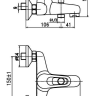 Смеситель для ванны Aqua Rodos Decor 90011-7А, однорычажный, хром (АР000040412)