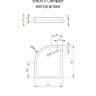 Душовий піддон Radaway Siros E, 90x80 (SBE9817-1R)