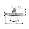 Верхний душ Hansgrohe Croma (27450000)