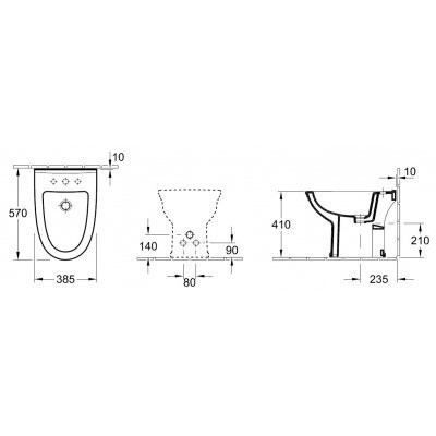 Біде підлогове Villeroy&Boch Century (745700R1)