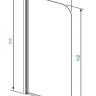 Шторка для ванни Radaway Eos PNJ 50 L, ліва, 152x50 (205102-101L)