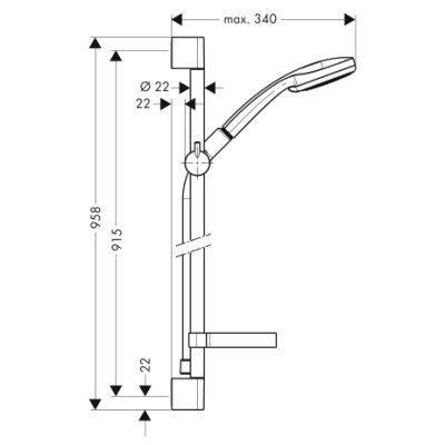 Душовий гарнітур Hansgrohe Croma 100 (27653000)