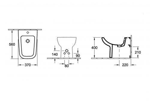 Біде підлогове Villeroy&Boch Joyce (54080001)