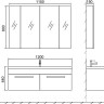 Зеркальный шкаф Zelberg Twist, 115x80 (0011150401)