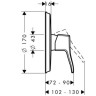 Змішувач для душу Hansgrohe Metris Classic, одноважільний, хром (31676000)