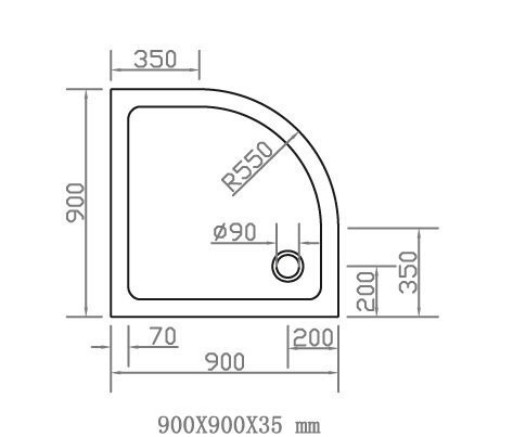 Душовий піддон Eger SMC, 90x90 (599-9090R)