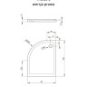 Душовий піддон Radaway Tasos E, 100x80 (STE1086-30R)