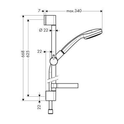 Душевой гарнитур Hansgrohe Croma 100 (27717000)