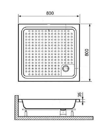 Душовий піддон Eger SMC, 90x90 (599-9090S)
