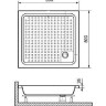 Душовий піддон Eger SMC, 90x90 (599-9090S)