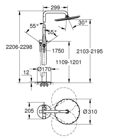 Душевая система Grohe Essence (23741001)