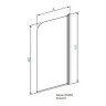 Шторка для ванни Radaway Eos PNJ 70 R, права, 152x70 (205101-101R)