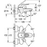 Смеситель для ванны Grohe Eurostyle, однорычажный, хром (33591003)
