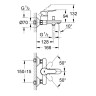 Комплект змішувачів 4 в 1 Grohe Bau Edge, хром (UA123218K0)