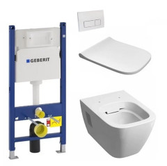 Комплект: Унітаз Kolo Modo + Інсталяція Geberit Duofix + Кришка + Клавіша Delta 51 (L33120000+458.126.00.1+L30112000+115.105.21.1)
