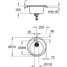 Кухонна мийка гранітна Grohe K200, 51x51, чорний (31656AP0)