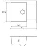 Кухонная мойка гранитная Vankor Orman, 61x49, черный (ORMAN OMP 02.61 BLACK)