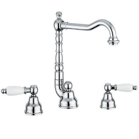 Cмеситель для умывальника Emmevi Deco Ceramica, двухвентильный, хром (CR121643)