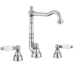Cмеситель для умывальника Emmevi Deco Ceramica, двухвентильный, хром (CR121643)