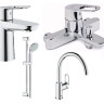Комплект змішувачів 4 в 1 Grohe BauLoop, хром (UA123225K0)