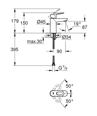 Комплект змішувачів 4 в 1 Grohe BauLoop, хром (UA123225K0)