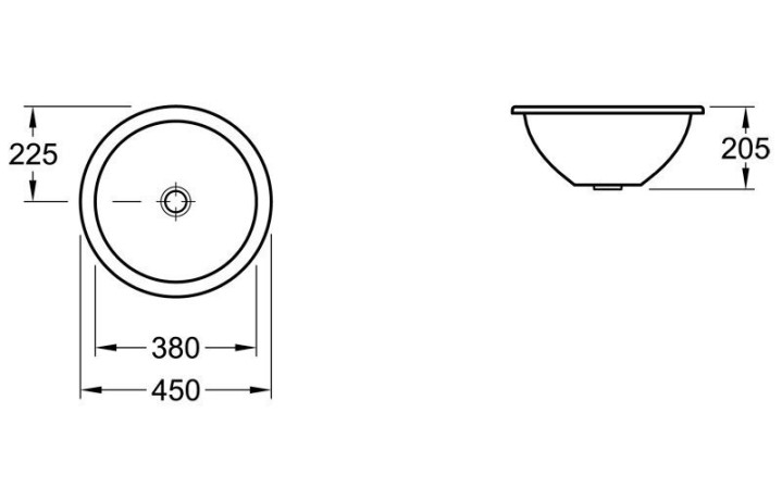 Умивальник врізний Villeroy&Boch Loop&Friends, 38 (618138R2)